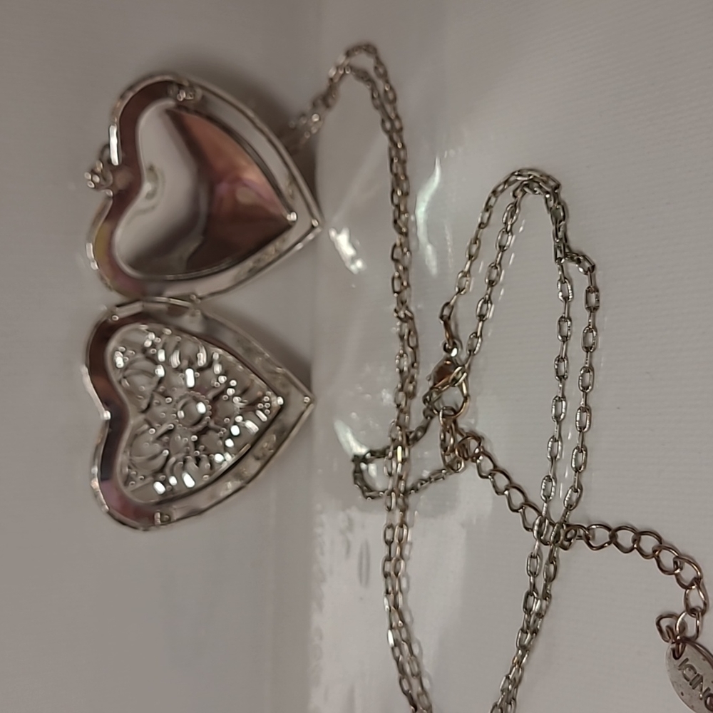 Icing heart locket necklace